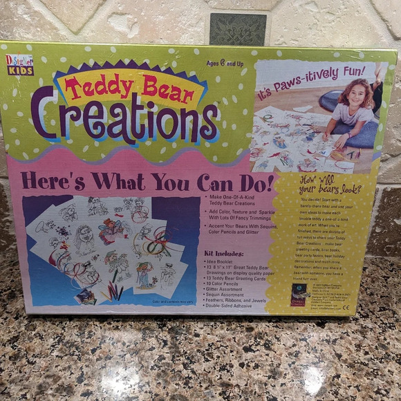 Y2K Greeting Card Create Your Own Designs Bears VTG 2000 Craft Kit - Picture 3 of 9